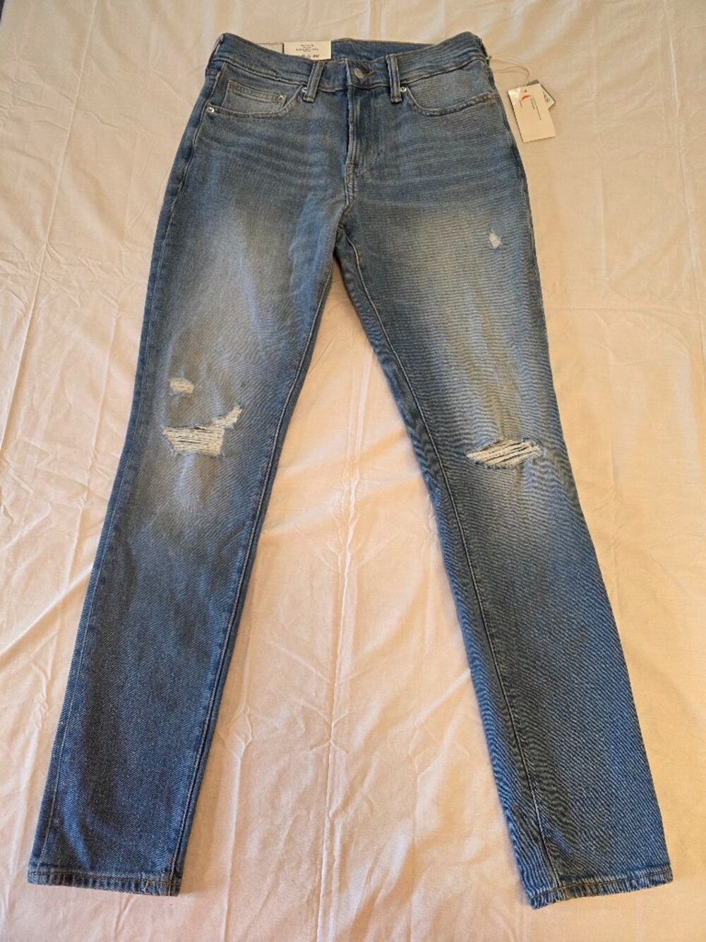 H&M Skinny Jeans Men's 29/32 Blue Denim Distressed Stretch Slim Fit NWT
